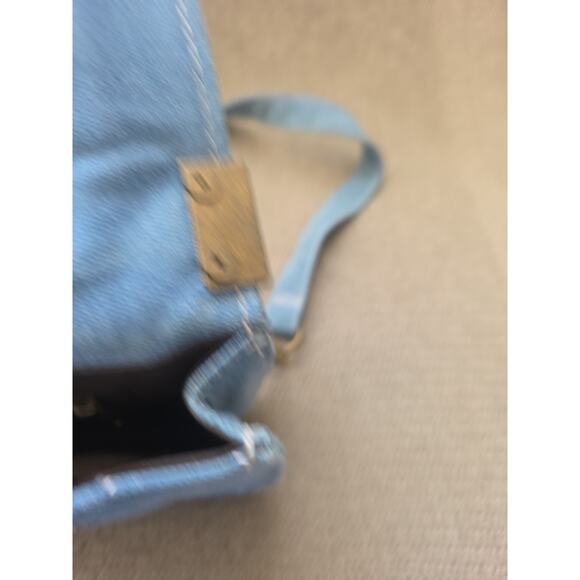 Womens Crossbody Denim Quilted Y2k Style One Of A Kind Purse BrassColor Hardware - Picture 6 of 9